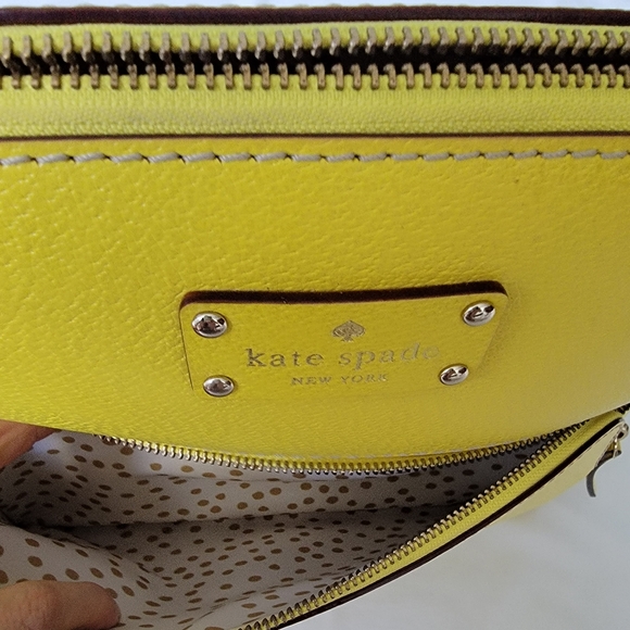 NWOT Kate Spade Yellow Leather Shoulder Bag - Picture 9 of 10